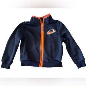 Nike Dark Blue Jacket with Bright Yellow Zipper